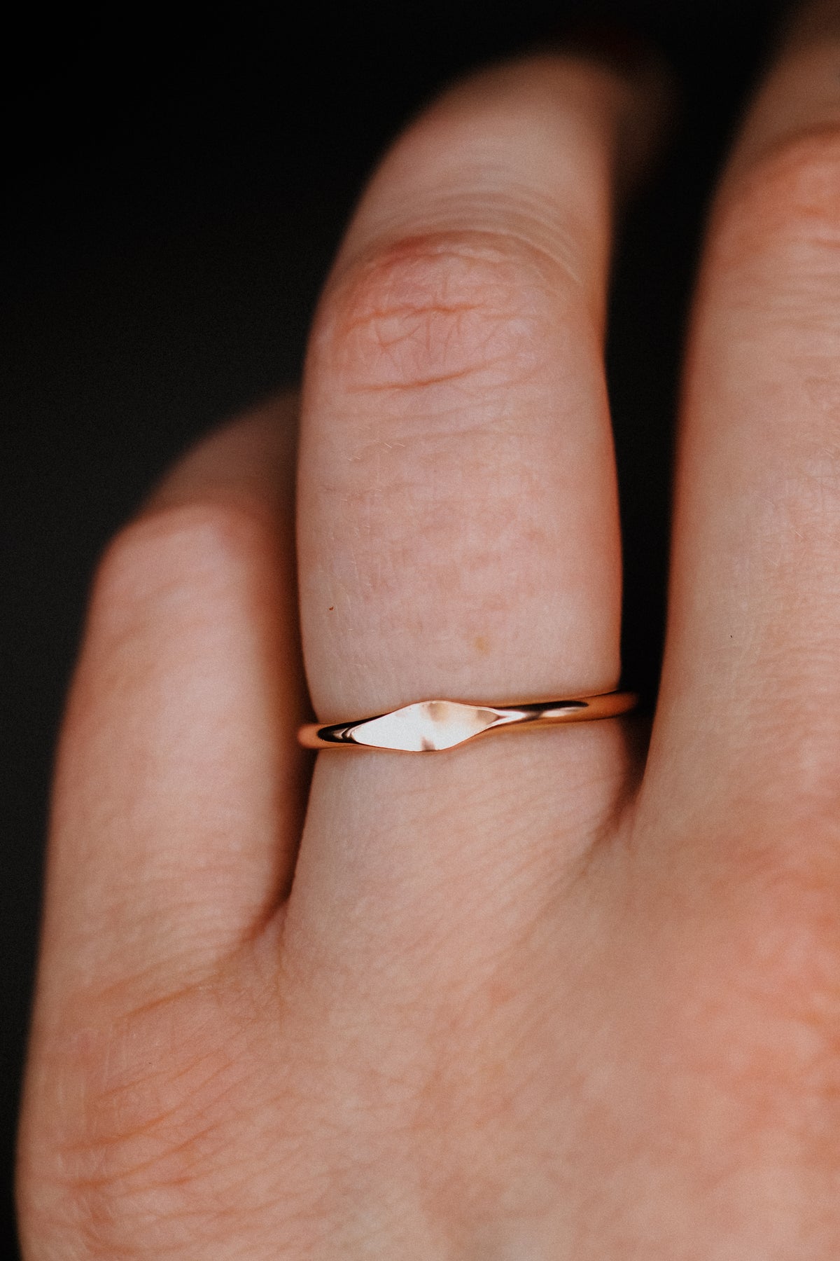 Signet Ring, 14K Rose Gold Fill