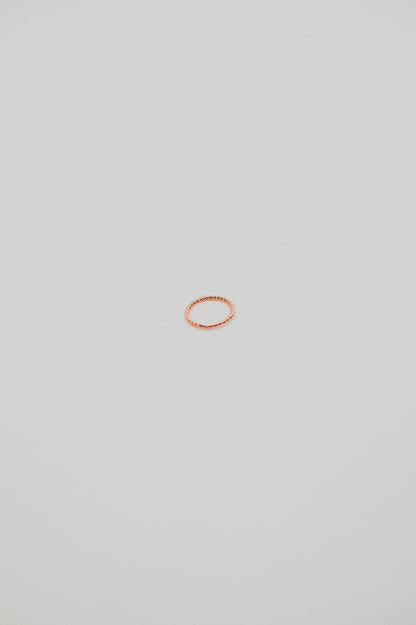Twist Huggie Hoop Earring in Solid 14K Rose Gold