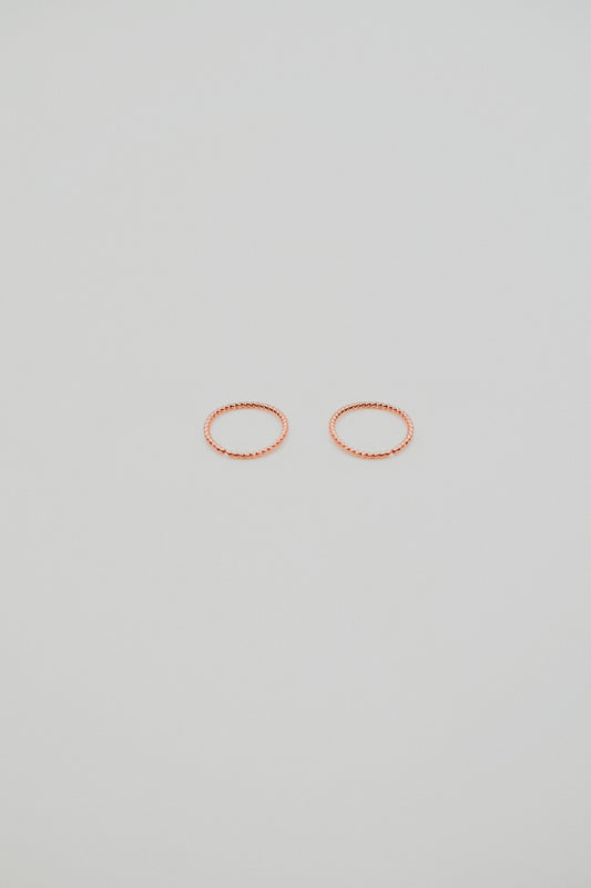 Twist Huggie Hoop Earring in 14K Rose Gold Fill