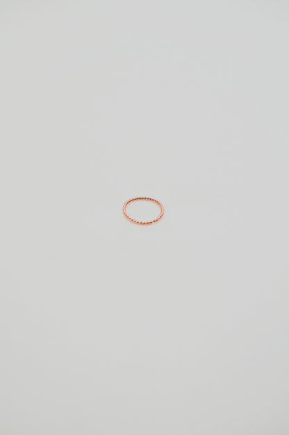 Twist Huggie Hoop Earring in Solid 14K Rose Gold