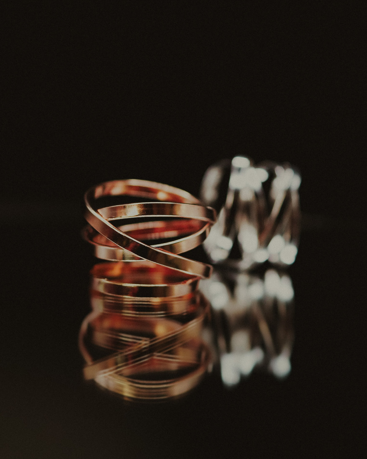 Ribbon Wraparound Ring, Solid 14K Rose Gold