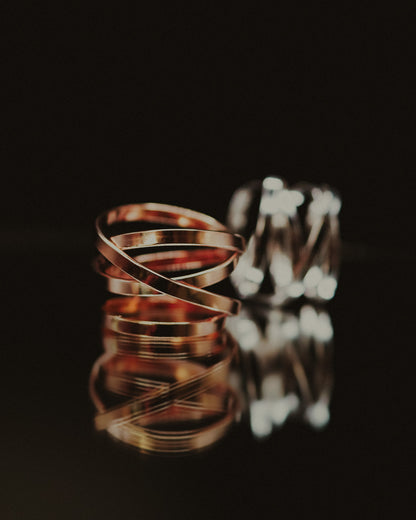 Ribbon Wraparound Ring, Solid 14K Rose Gold