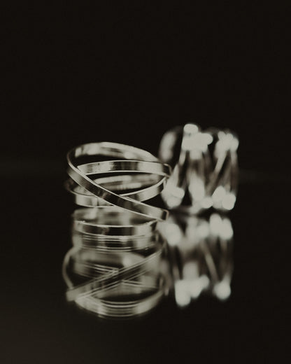Ribbon Wraparound Ring, Sterling Silver
