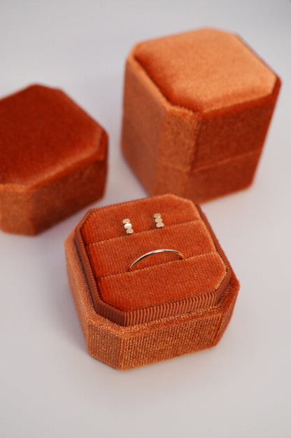 Octagon Velvet Ring Box