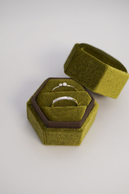 Hexagon Velvet Ring Box