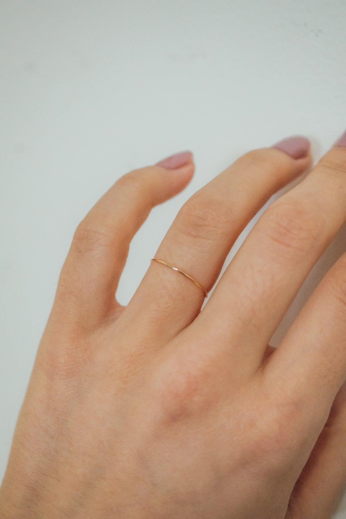 Ultra Thin Ring, Solid 14K Gold