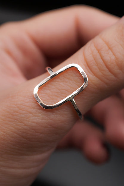 Rectangle Ring, Sterling Silver