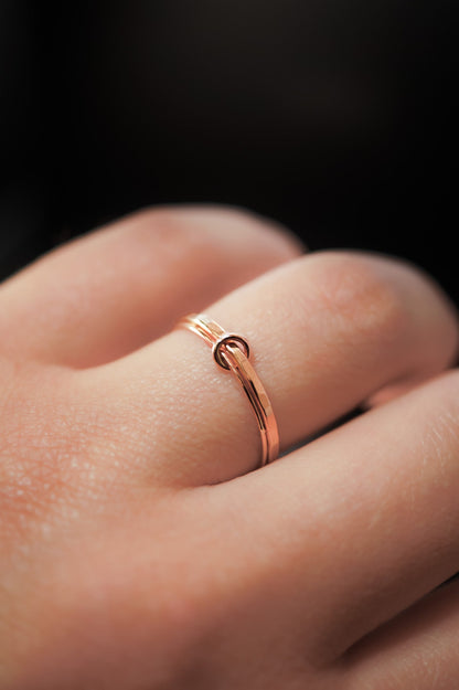 Link Ring, Solid 14K Rose Gold