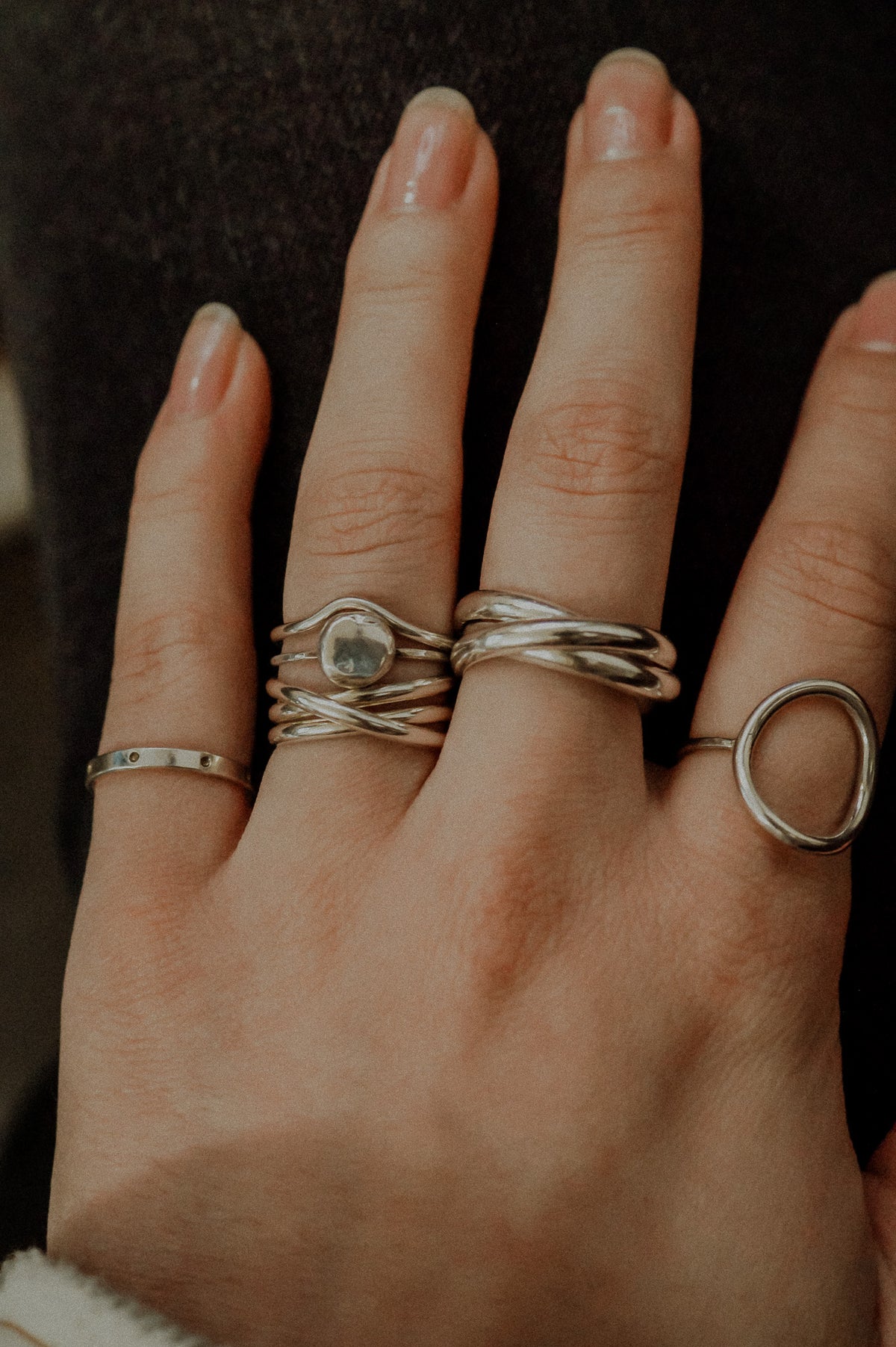 Teardrop Ring, Sterling Silver