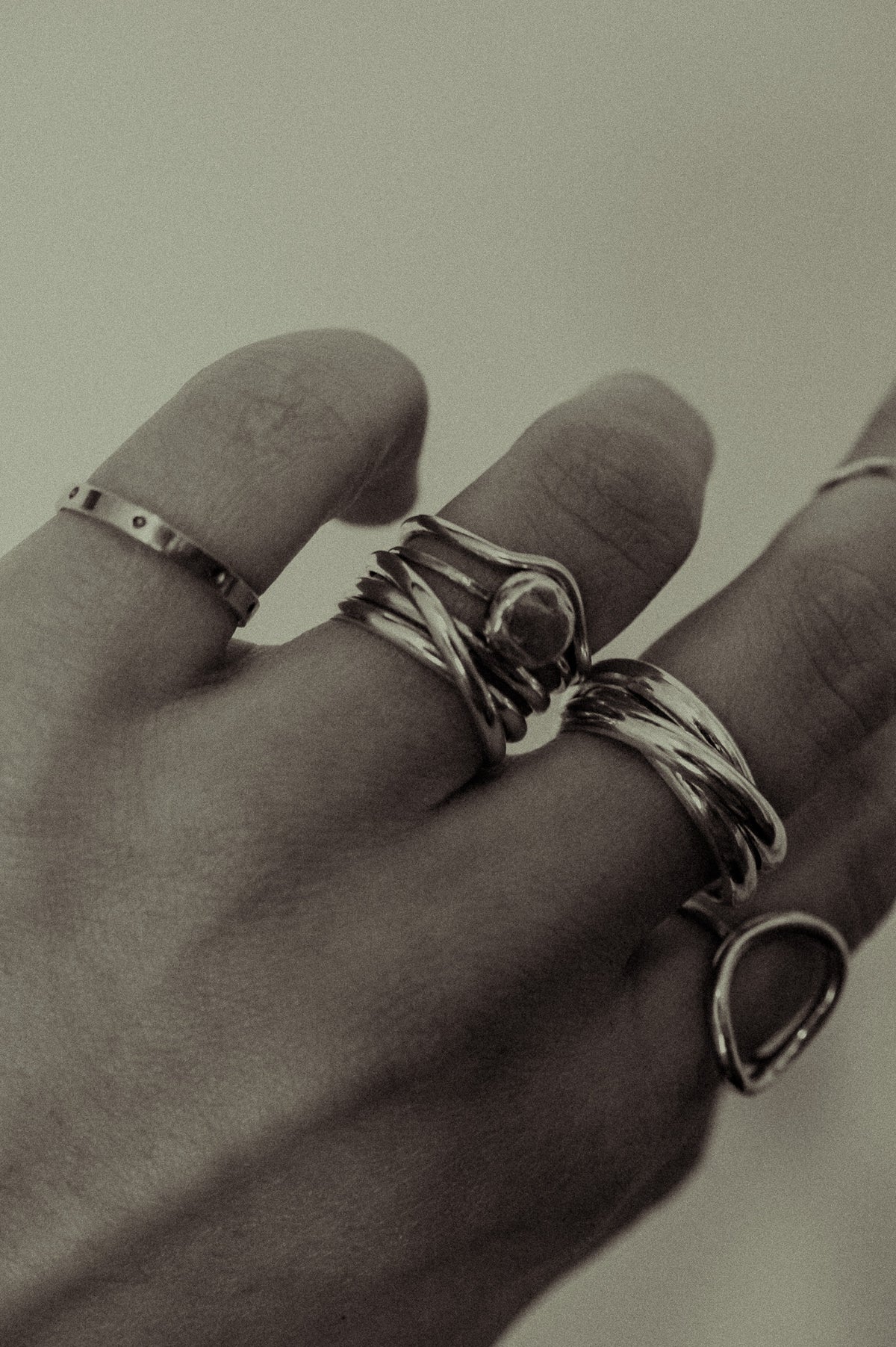 Pebble Ring, Sterling Silver