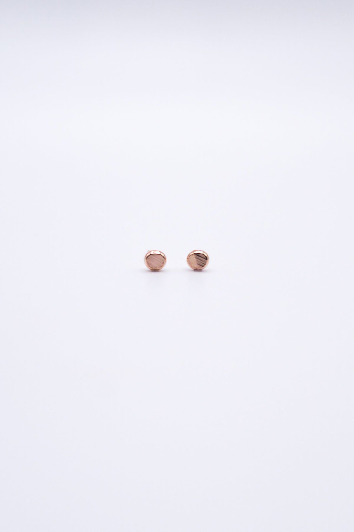 Hammered Bead Flat Back Stud Earring