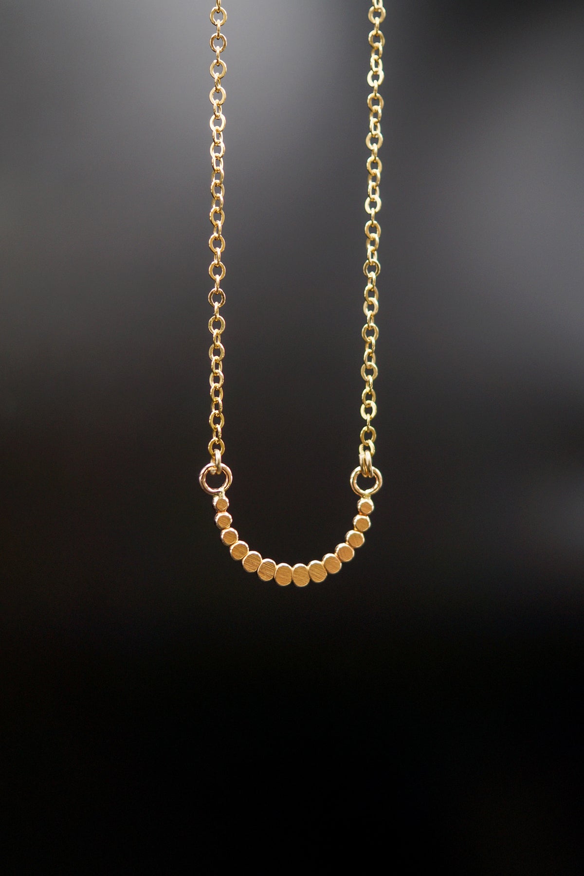 Small Bead Necklace, Gold Fill, Rose Gold Fill, or Sterling Silver