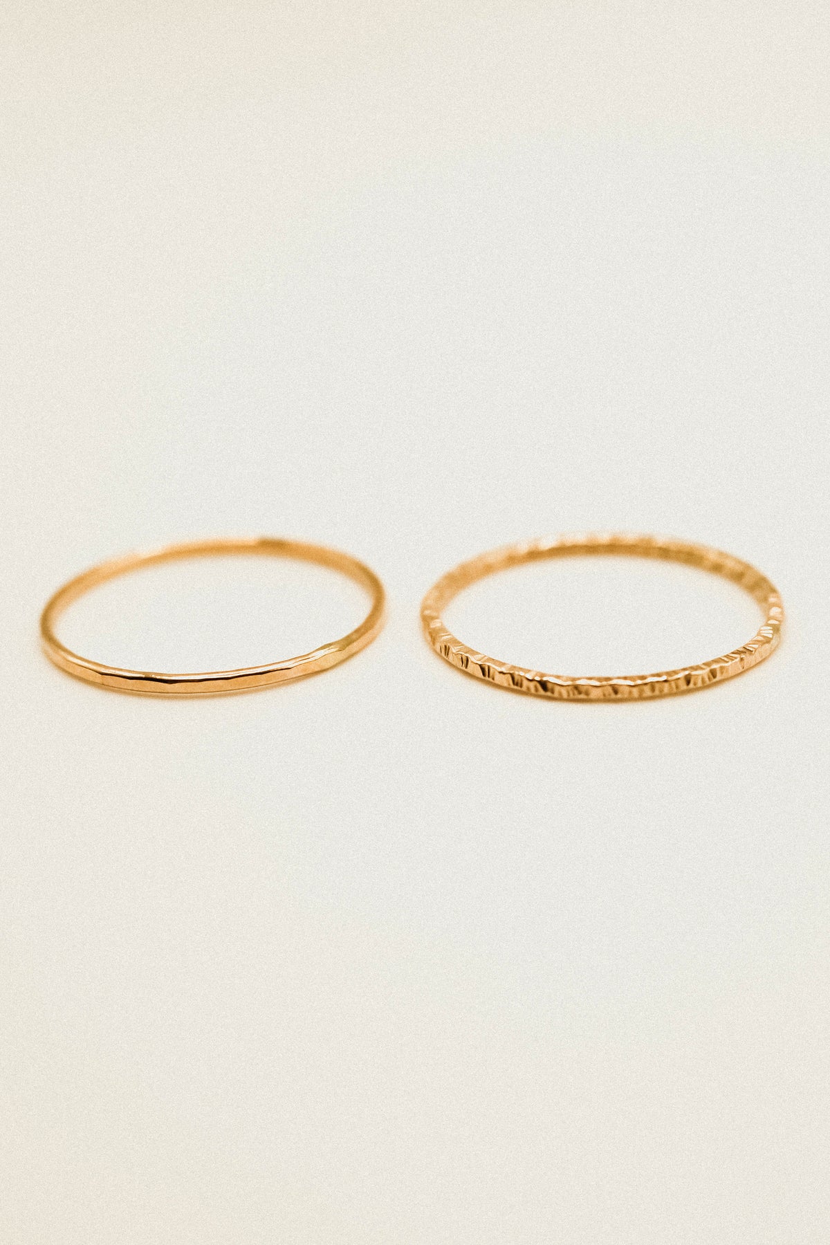 Sparkle Set of 2 Stacking Rings, 14K Gold Fill
