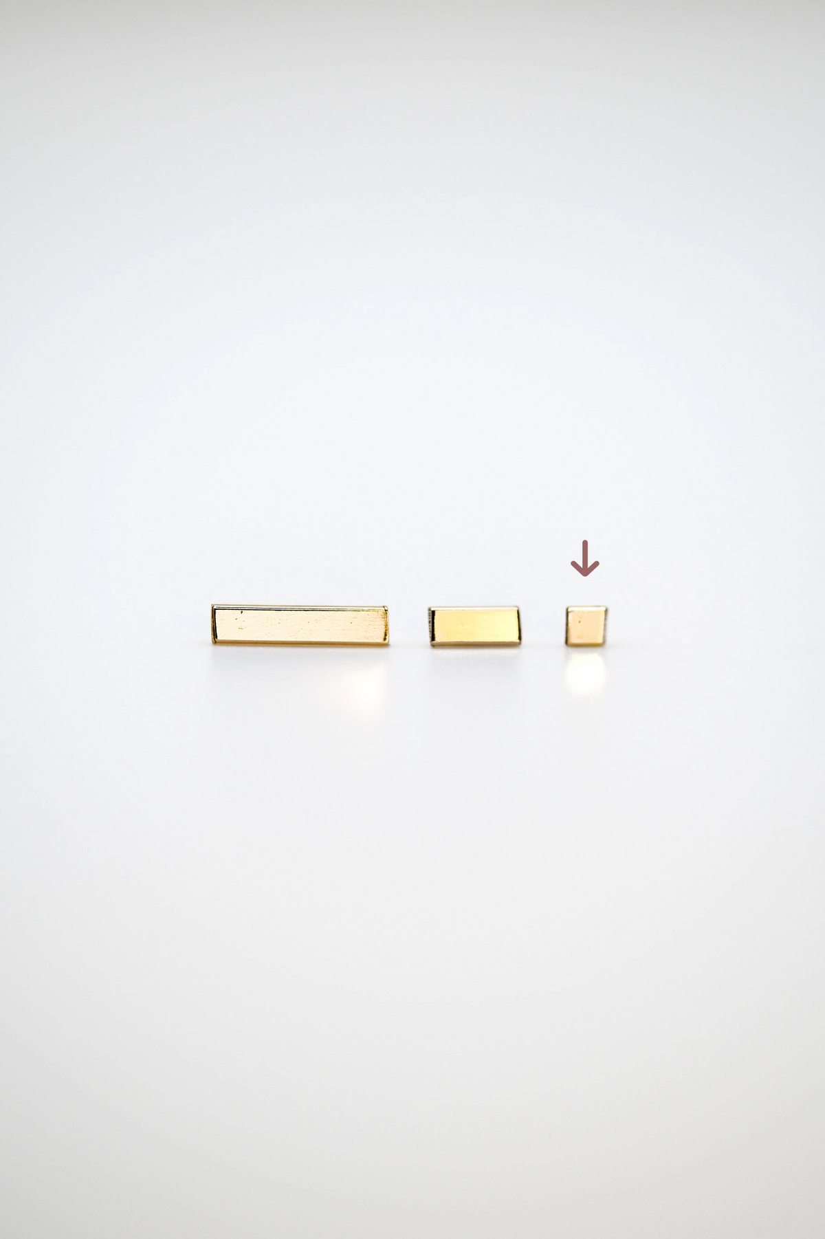 Square Mirror Flat Back Stud Earring