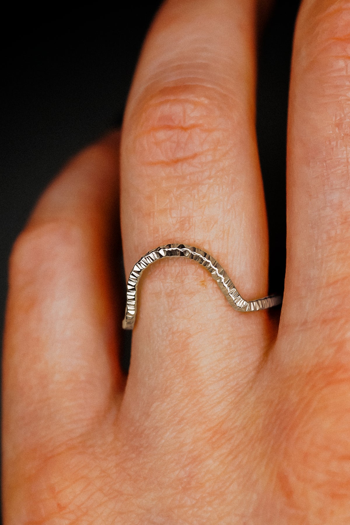 Sparkle Arc Ring, Sterling Silver