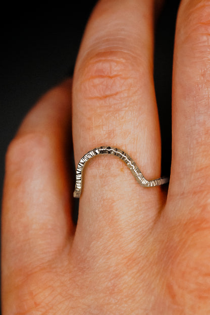 Sparkle Arc Ring, Sterling Silver