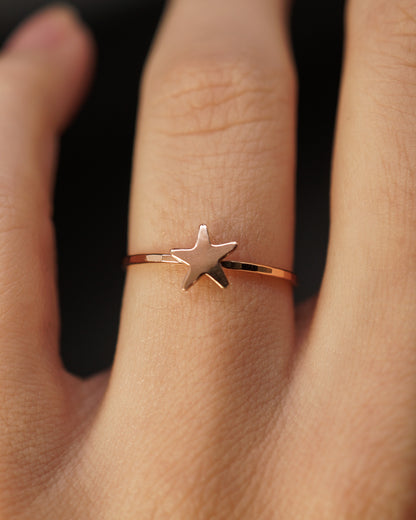 Star Ring, 14K Rose Gold Fill