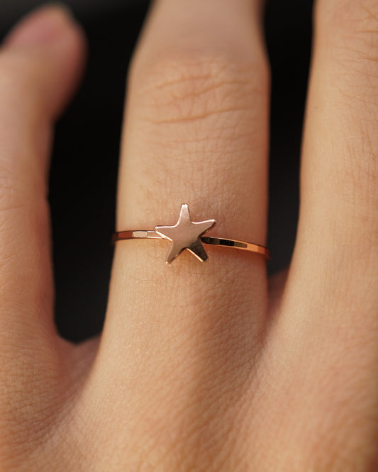 Star Ring, 14K Rose Gold Fill