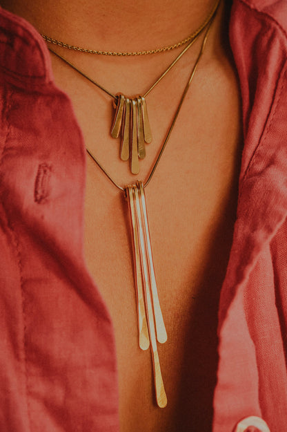 Medium Sunburst Necklace, Gold Fill, Rose Gold Fill, or Sterling Silver