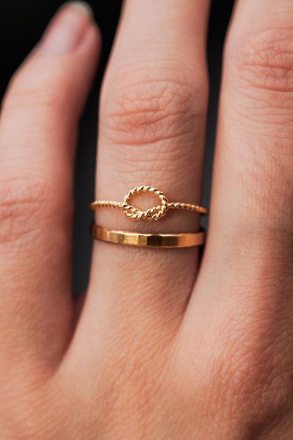 Twist Open Knot Ring, 14K Gold Fill