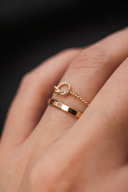 Twist Open Knot Ring, 14K Gold Fill