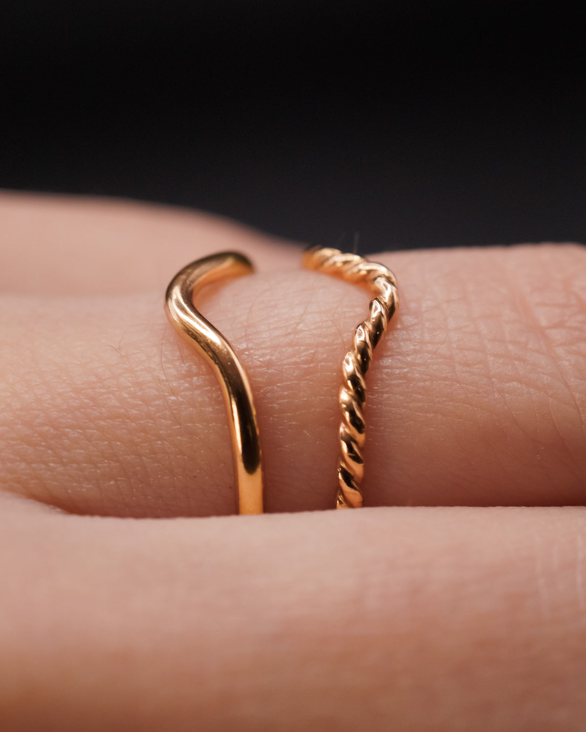 Twist Teardrop Ring, 14K Gold Fill