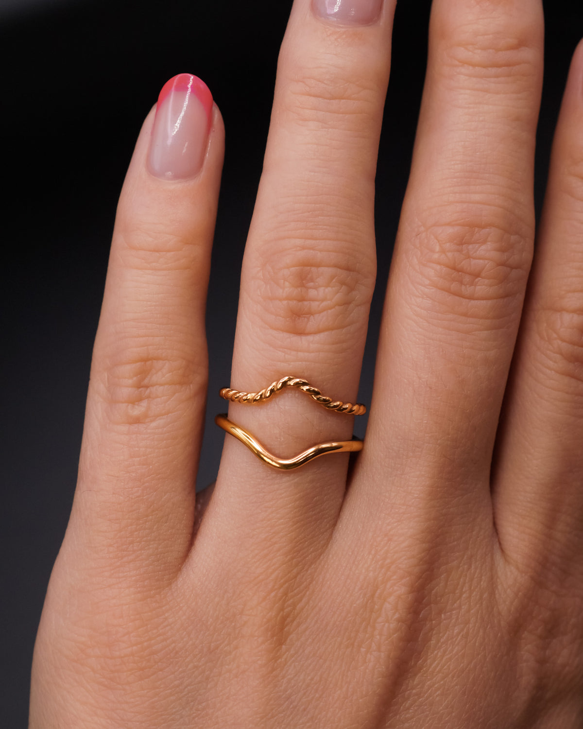 Twist Teardrop Ring, 14K Gold Fill