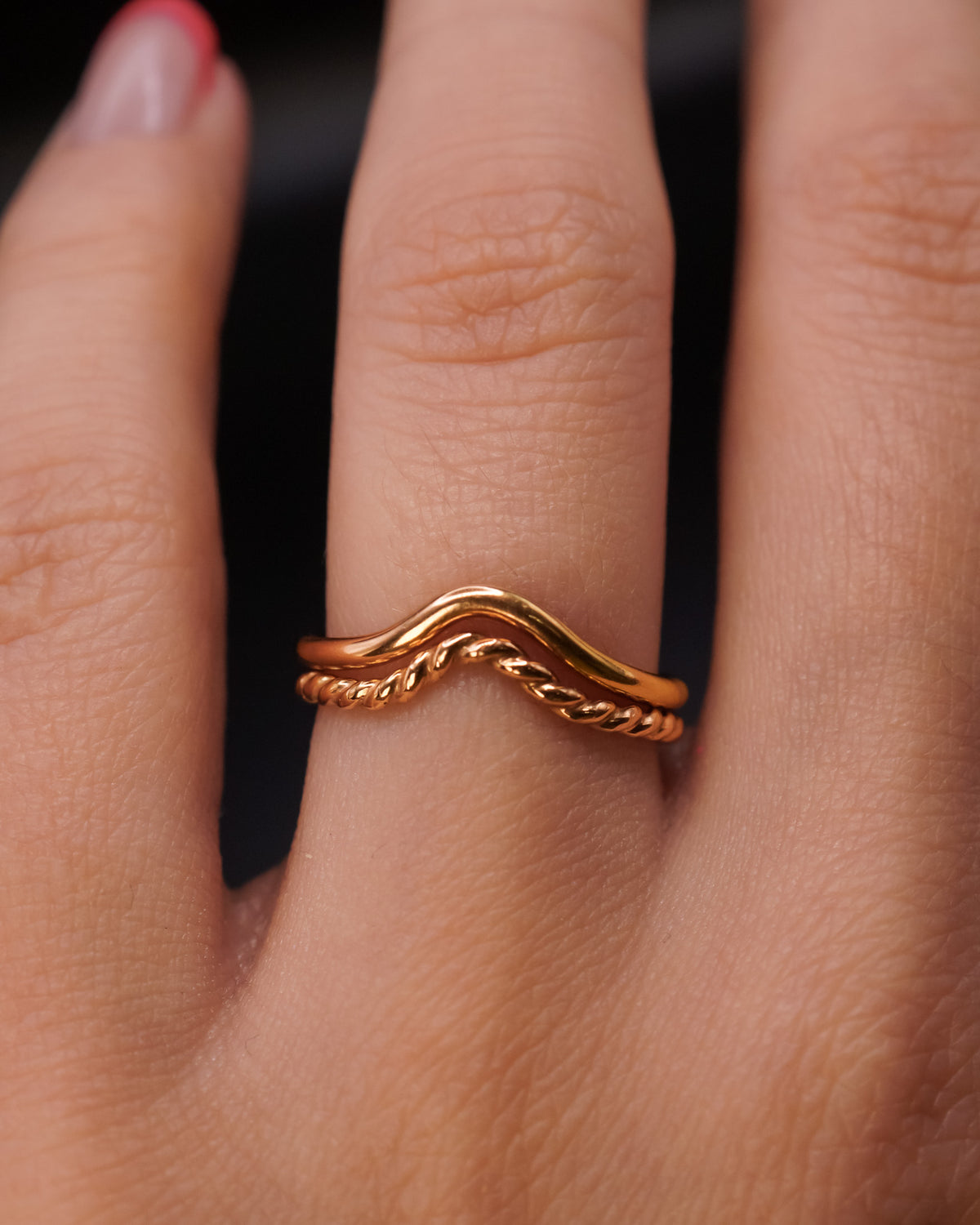 Twist Teardrop Ring, 14K Gold Fill