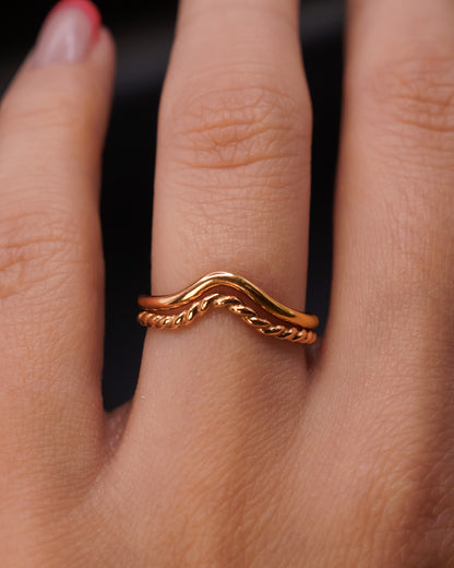Twist Teardrop Ring, 14K Gold Fill