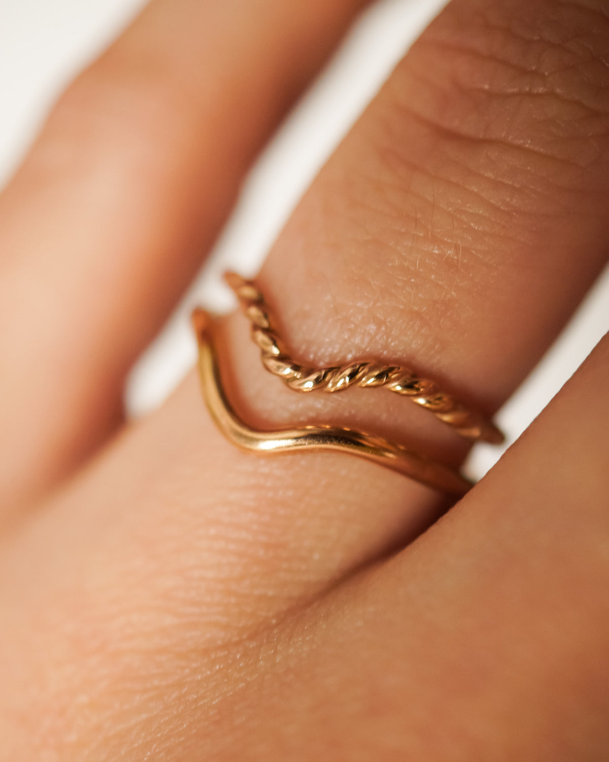 Twist Teardrop Ring, 14K Gold Fill