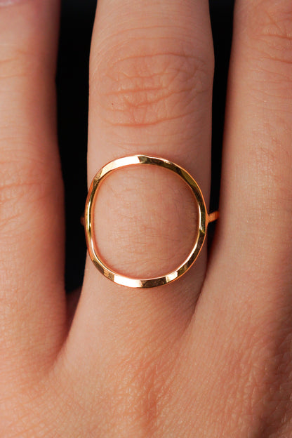 Circle Ring, Solid 14K Gold