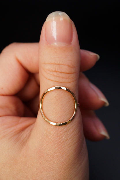 Circle Ring, Solid 14K Gold