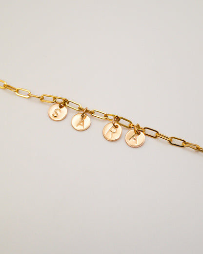 Charm Necklace With Letters