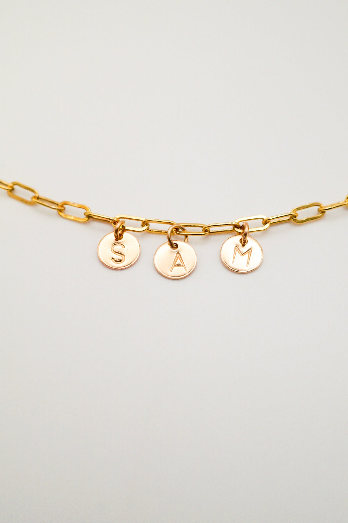 Charm Necklace With Letters