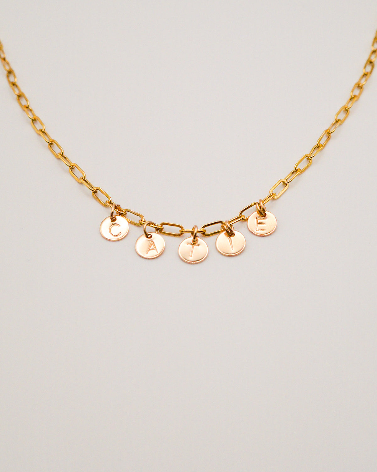 Charm Necklace With Letters