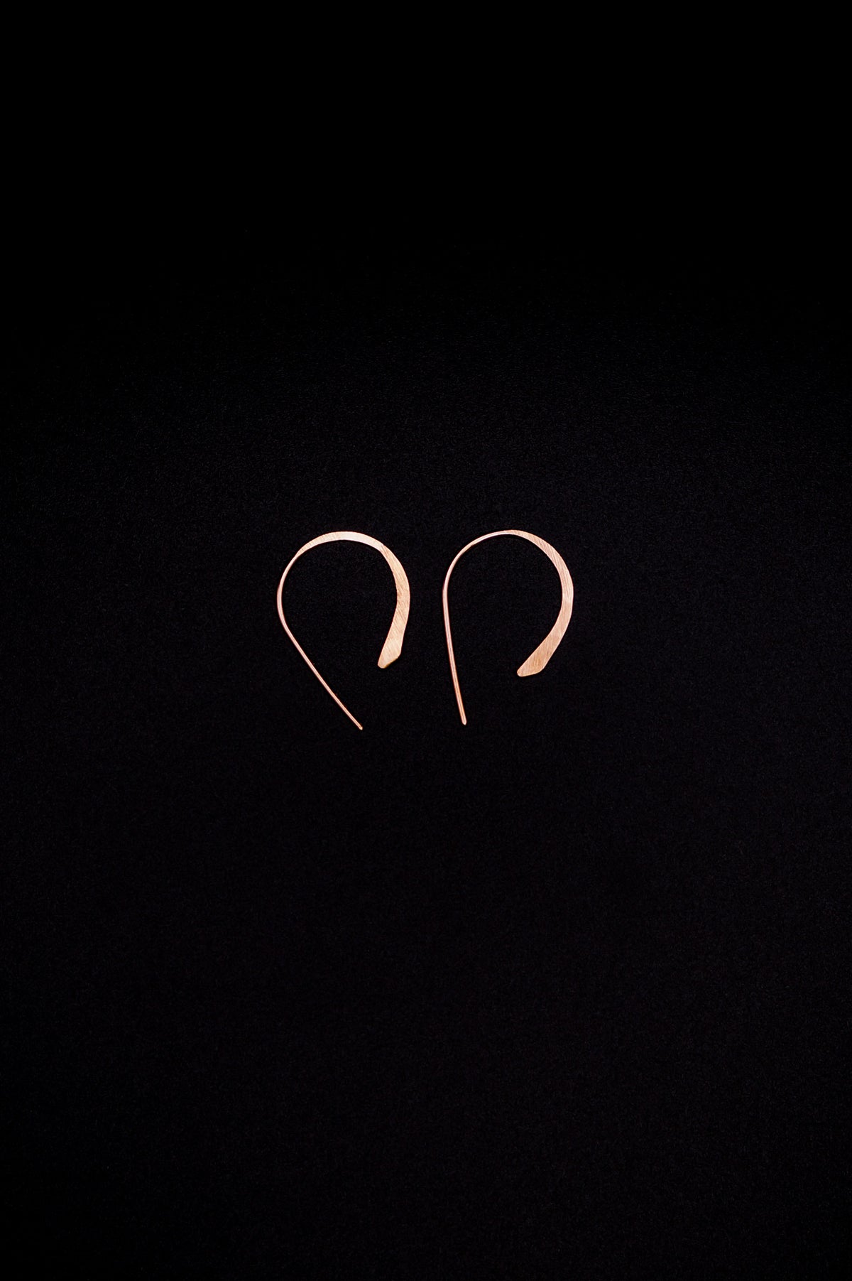 U-Shaped Threader Hoop Earrings, Gold Fill, Rose Gold Fill or Sterling Silver