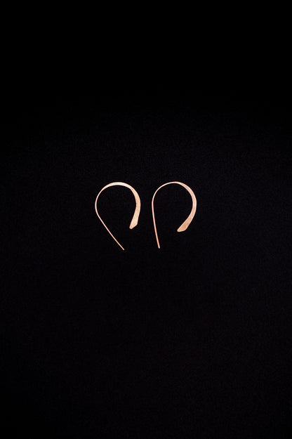 U-Shaped Threader Hoop Earrings, Gold Fill, Rose Gold Fill or Sterling Silver