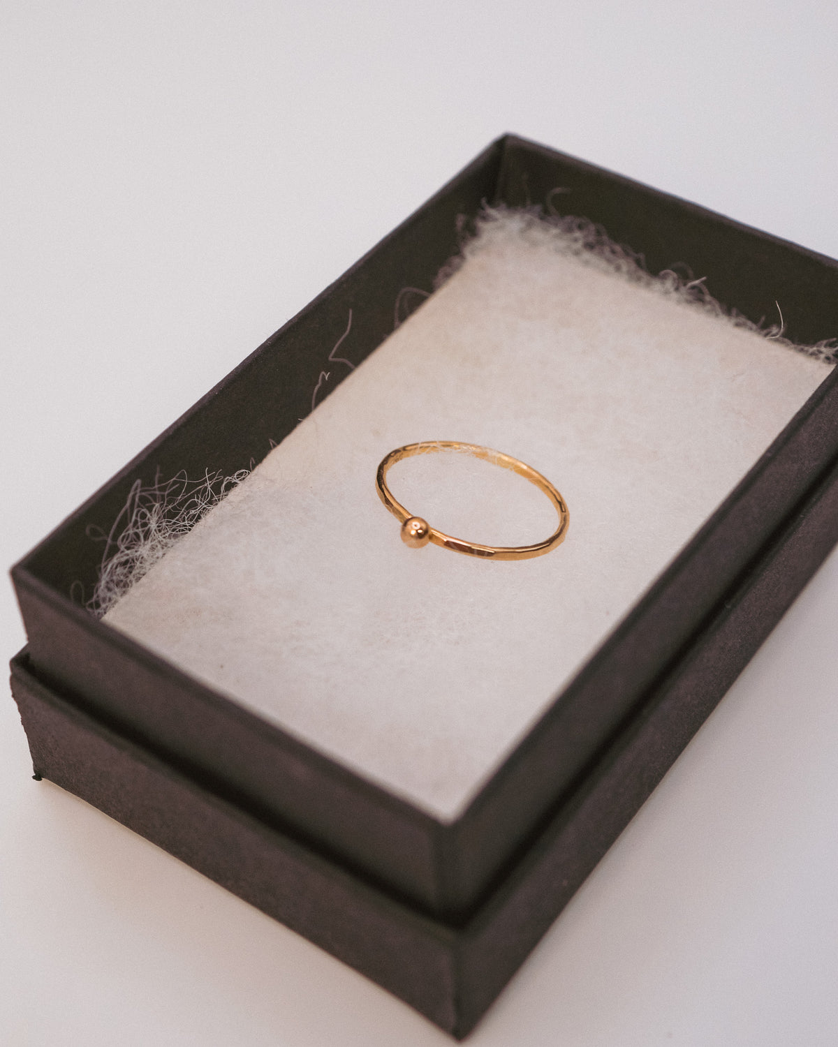 Dot Ring, Solid 14K Gold