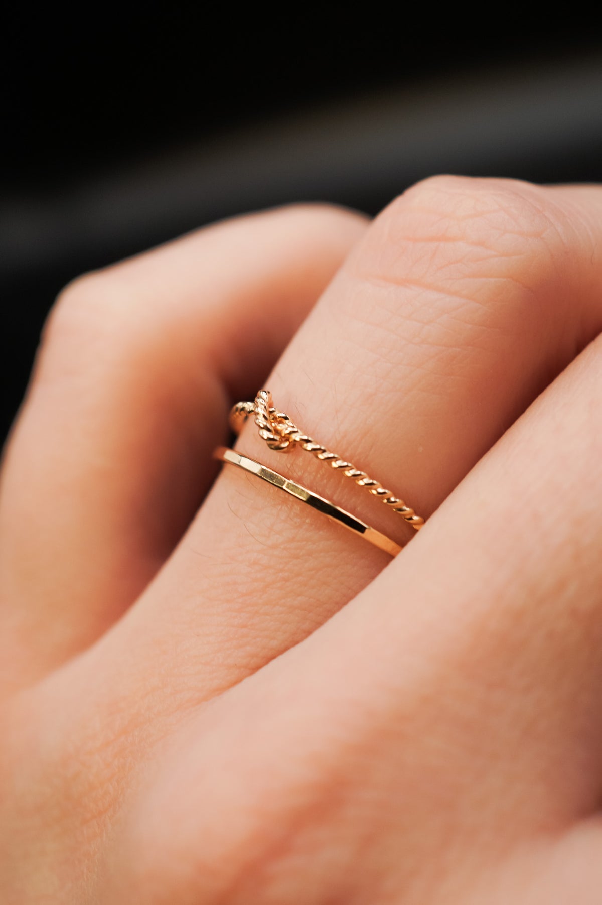 Twist Closed Knot Ring, Solid 14K Gold