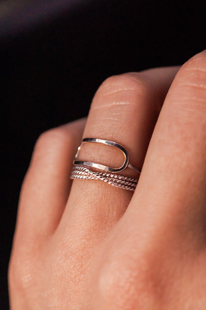Stadium Ring, Sterling Silver