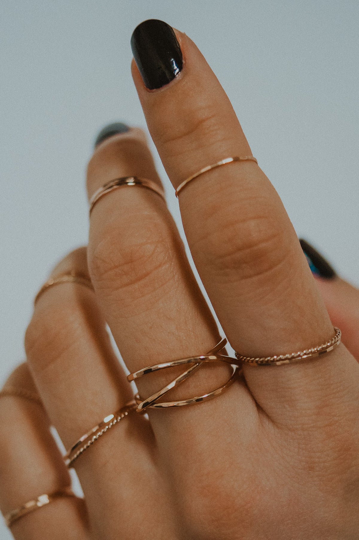 Twist Set of 2 Stacking Rings, Sterling Silver