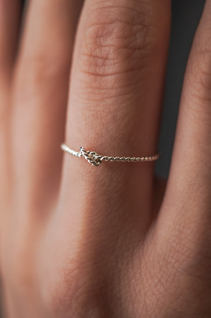 Twist Closed Knot Ring, Sterling Silver