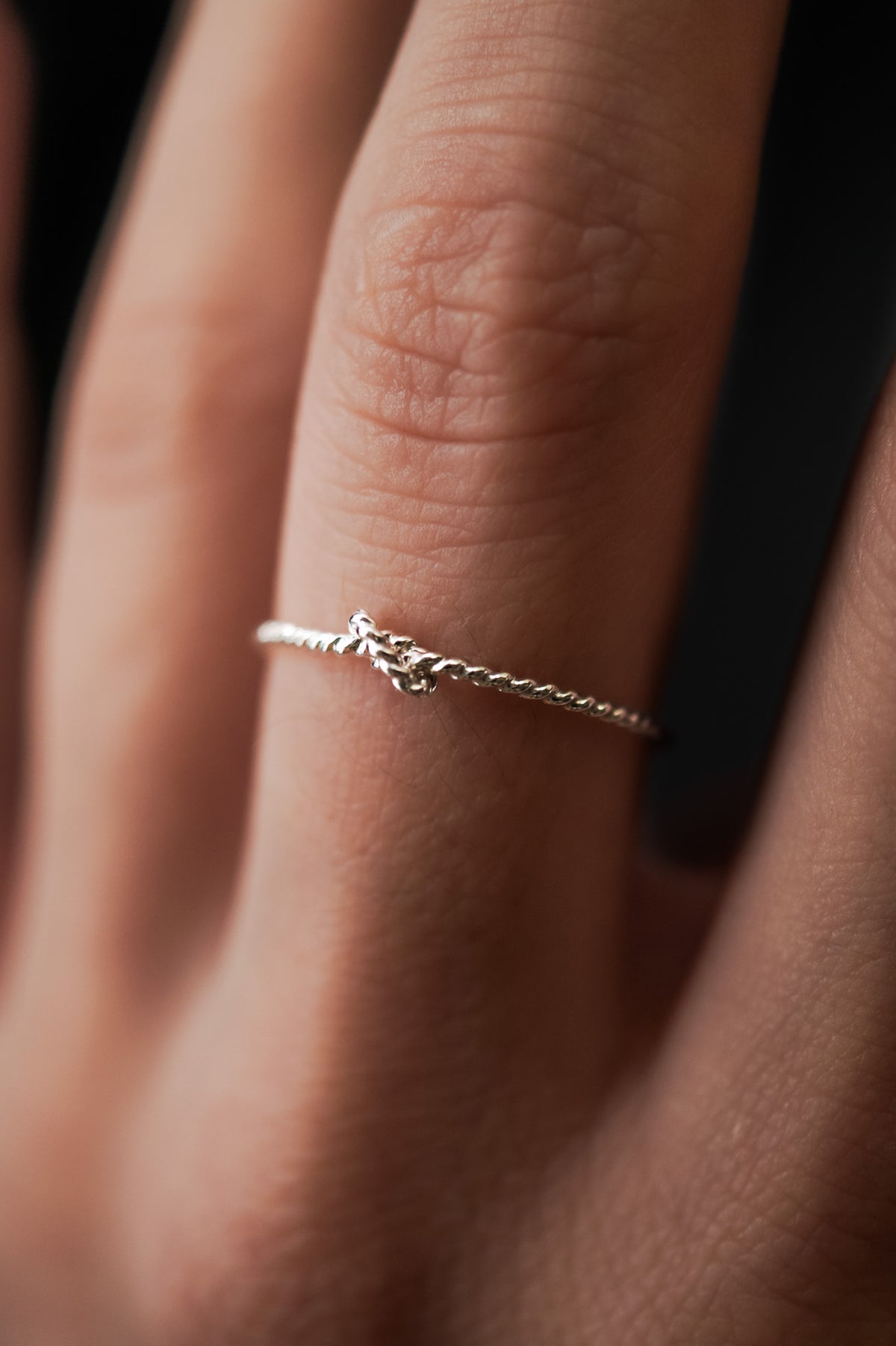 Twist Closed Knot Ring, Sterling Silver