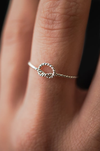 Twist Open Knot Ring, Sterling Silver