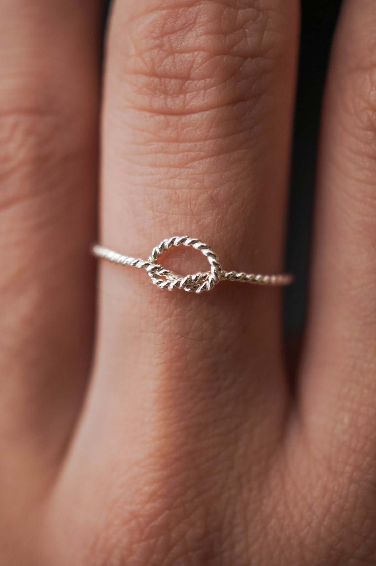 Twist Open Knot Ring, Sterling Silver