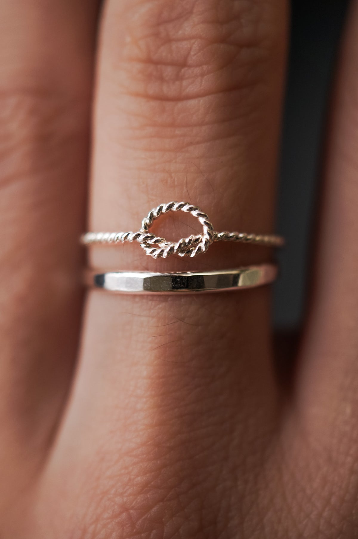 Twist Open Knot Ring, Sterling Silver