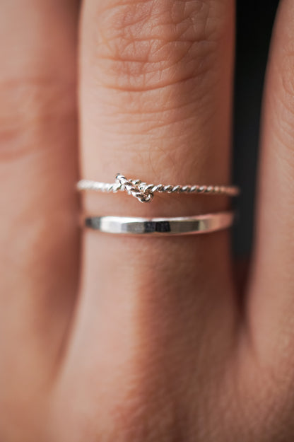 Twist Closed Knot Ring, Sterling Silver