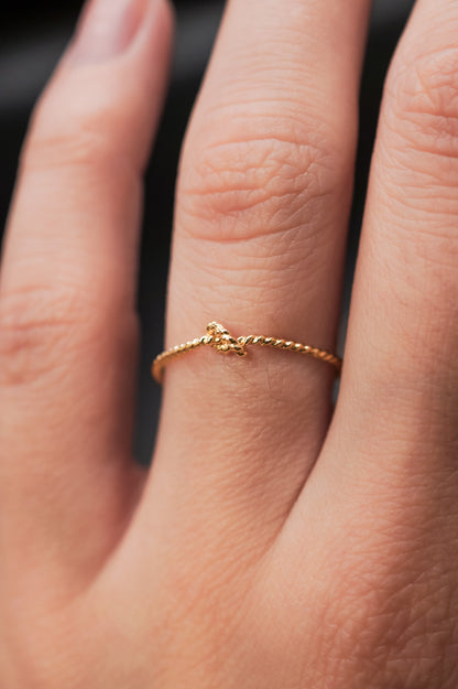 Twist Closed Knot Ring, 14K Gold Fill