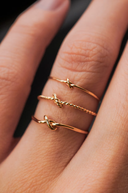 Twist Closed Knot Ring, 14K Gold Fill