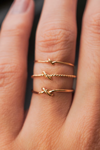 Twist Closed Knot Ring, 14K Gold Fill